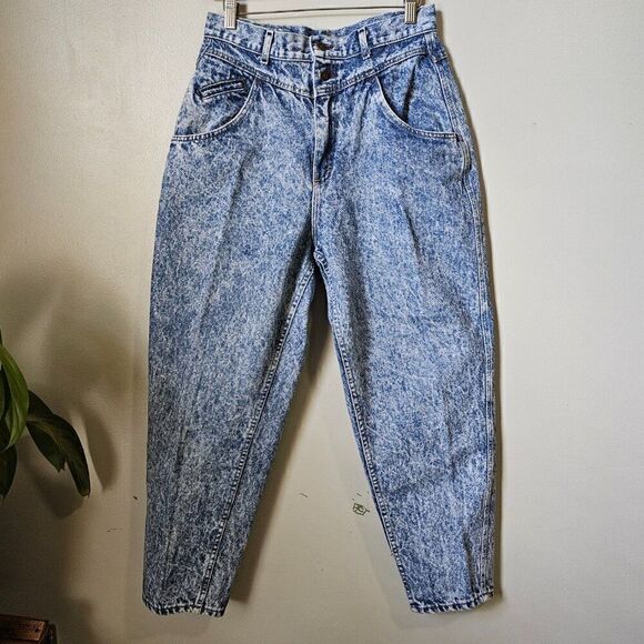 EUC VINTAGE LEE BALLOON HI RISE TAPERED JEANS WOMENS 14 PETITE - Picture 1 of 16
